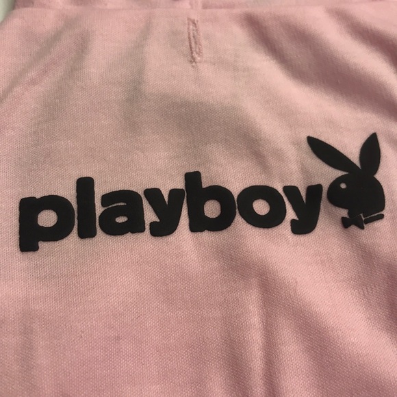 Pink black playboy doggie shirt hoodie sweatshirt - Picture 5 of 5